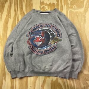 Vintage 1997 Starter Cleveland Indians Sweatshirt – Grey – Men’s XL (Tag Cut)